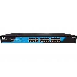 24 Port Unmanaged Fast Ethernet 802.3at PoE Switch, 250 Watts